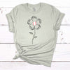 Cute Baseball Flower, Baseball Mom, Baseball Grandma, Baseball Aunt, Premium Soft Unisex Tee, 2x, 3x, 4x, Plus Sizes Available