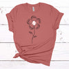 Cute Baseball Flower, Baseball Mom, Baseball Grandma, Baseball Aunt, Premium Soft Unisex Tee, 2x, 3x, 4x, Plus Sizes Available