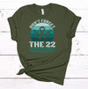 PTSD, Don't Forget The 22, PTSD Ribbon, PTSD Awareness, Premium Soft Unisex Tee, Plus Size 2x, 3x, 4x Plus Sizes Available