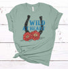 Wild At Heart, Horseshoe Tee Shirt, Country Horseshoes, Western Tee Shirt, Premium Soft Unisex, Plus Size 2x, 3x, 4x Available