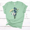 Beautiful Blue Flowers, Pretty Flowers, Flower Shirt, Floral Tee, Premium Unisex Tee, Plus Size 2x, 3x, 4x Plus Size Available