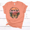 Leave Her Wild, Butterfly Shirt, Retro Butterfly, Western Tee Shirt, Premium Cotton Unisex, Plus Size 2x, 3x, 4x Available