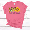 Tie Dye Shirt, Peace Love Sunshine, Premium Unisex Tee , Soft Tee, Plus Size Available, Sunflower Tee, Sunshine Sunflower, Tie Dye Sunflower