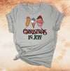 Christmas In July, Ice Cream Cones With Santa hats, Summer Christmas, Premium Unisex Soft Tee Shirt, Plus Size Available 2x, 3x 4x