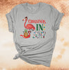 Christmas In July, Christmas Flamingo, Summer Christmas, Premium Unisex Tee, Soft Tee Shirt, Plus Size Available 2x, 3x 4x