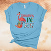 Christmas In July, Christmas Flamingo, Summer Christmas, Premium Unisex Tee, Soft Tee Shirt, Plus Size Available 2x, 3x 4x