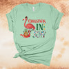 Christmas In July, Christmas Flamingo, Summer Christmas, Premium Unisex Tee, Soft Tee Shirt, Plus Size Available 2x, 3x 4x