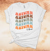 Fall Tee Shirt, Repeating Autumn Vibes, Colorful Autumn, Autumn Tee Shirt, Premium Unisex, Plus Size 2x, 3x, 4x,