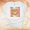 Fall Vibes, Repeating Fall Vibes, Cute Fall Shirt, Autumn Shirt, Premium Soft Unisex, Plus Size 2x, 3x, 4x,