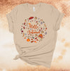 Hello Autumn, Pumpkins, Sweaters, Umbrella, Fall Leaves, Cute Fall Shirt, Autumn Shirt, Premium Cotton Unisex, Plus Size 2x, 3x, 4x,