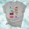 Mixed Tape, Boombox,  Classic Tee, 80's, Cassette Tape, Retro Tee Shirt, Premium Soft Unisex Tee, Plus Sizes Available