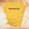 I Love Guinea Pigs, Guinea Pigs, Guinea Pig Mom, Cavy, Premium Unisex Tee, Plus Size 2x, 3x, 4x Plus Sizes Available