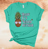 Baby It's Warm Outside, Tropical Christmas, Christmas Pineapple, Premium Unisex Soft Tee Shirt, Plus Size Available 2x, 3x 4x