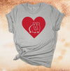 Guinea Pig Red Heart, Love Guineas, Guinea Pig, Guinea Pig Mom, Cavy, Premium Cotton Unisex Tee, Plus Size 2x, 3x, 4x Plus Sizes Available