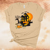 Halloween Haunted House, Pumpkin Patch, Scary Halloween Scene, Premium Soft Tee Shirt, 2x, 3x, 4x Plus Size Available