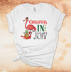 Christmas In July, Christmas Flamingo, Summer Christmas, Premium Unisex Tee, Soft Tee Shirt, Plus Size Available 2x, 3x 4x