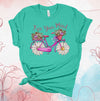 Free Your Mind, Floral Bicycle, Daisy Flowers, Spring Bike, Pretty Flowers, Premium Unisex Tee, Plus Size 2x, 3x, 4x Available