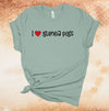 I Love Guinea Pigs, Guinea Pigs, Guinea Pig Mom, Cavy, Premium Unisex Tee, Plus Size 2x, 3x, 4x Plus Sizes Available