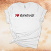 I Love Guinea Pigs, Guinea Pigs, Guinea Pig Mom, Cavy, Premium Unisex Tee, Plus Size 2x, 3x, 4x Plus Sizes Available