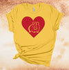 Guinea Pig Red Heart, Love Guineas, Guinea Pig, Guinea Pig Mom, Cavy, Premium Cotton Unisex Tee, Plus Size 2x, 3x, 4x Plus Sizes Available