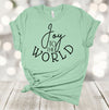 Joy To The World, Christmas Carols, Christmas Family, Christmas Tee Shirt, Premium Cotton Unisex Tee, Plus Size 2x, 3x, 4x Available