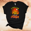 Chillin With My Creeps, Skeleton, Creepy Graveyard, Halloween Shirt, Fall Shirt, Premium Soft Unisex Tee, Plus Size 2x, 3x, 4x Available