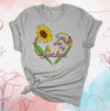 You Are My Sunshine, Sunflowers, Butterfly, Floral Heart, Premium Soft Unisex Shirt, Plus Sizes 2x, 3x, 4x Available,