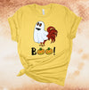 Halloween Rooster, Chicken Ghost, Boo Chicken, Fall Chicken Shirt, Farm Halloween, Premium Soft Unisex Tee, Plus Size 2x, 3x, 4x Available