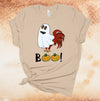 Halloween Rooster, Chicken Ghost, Boo Chicken, Fall Chicken Shirt, Farm Halloween, Premium Soft Unisex Tee, Plus Size 2x, 3x, 4x Available