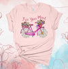 Free Your Mind, Floral Bicycle, Daisy Flowers, Spring Bike, Pretty Flowers, Premium Unisex Tee, Plus Size 2x, 3x, 4x Available