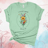 I Accept Myself Just As I Am, Positivity Tee Shirt, Self Awareness, Body Positive, Flowers, Premium Soft Unisex Tee, Plus Sizes Available