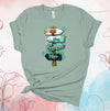 Let The Adventure Begin, Outdoor Shirt, Nature Tee, Hiking, Camper, Tent Camping, Premium Soft Tee, Plus Sizes Available