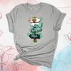 Let The Adventure Begin, Outdoor Shirt, Nature Tee, Hiking, Camper, Tent Camping, Premium Soft Tee, Plus Sizes Available