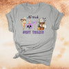 No Trick Just Treats, Candy Apple, Halloween Coffee, Halloween Shirt, Premium Cotton Unisex Tee, Plus Size 2x, 3x, 4x Plus Sizes Available