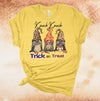 Knock Knock, Trick Or Treat, Halloween Gnomes, Halloween Shirt, Premium Unisex Tee, Plus Size 2x, 3x, 4x Plus Sizes Available