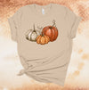 Fall Shirt, Cute Pattern Pumpkins, Pumpkin Trio, Fall Shirt, Premium Soft Unisex Tee, Plus Size 2x, 3x, 4x Plus Size Available