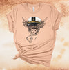 Fishing Boat Captain Cow, Fishing Cow, Highland Cow, Premium Soft Unisex Tee, Plus Size 2x, 3x, 4x Plus Size Available