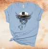 Fishing Boat Captain Cow, Fishing Cow, Highland Cow, Premium Soft Unisex Tee, Plus Size 2x, 3x, 4x Plus Size Available