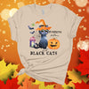 Pumpkins Potions And Black Cats, Halloween Tee Shirt, Fall Shirt, Premium Soft Unisex Tee, Plus Sizes 2x, 3x, 4x Available