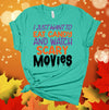 I Just Want To Eat Candy And Watch Scary Movies, Halloween Movies, Horror Movies, Premium Soft Tee Shirt, 2x, 3x, 4x Plus Size Available