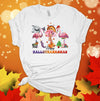 Happy Hallothanksmas, Holiday Flamingo, Flamingo, Christmas, Halloween, Thanksgiving, Premium Soft Tee Shirt, 2x, 3x, 4x Plus Size Available