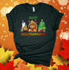 Happy Hallothanksmas, Holiday Ghost, Turkey, Tree, Christmas, Halloween, Thanksgiving, Premium Soft Shirt, 2x, 3x, 4x Plus Size Available