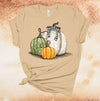 Fall Shirt, White And Green Polka Dot Pumpkins, Autumn Shirt, Premium Soft Unisex Tee, Plus Size 2x, 3x, 4x Plus Size Available