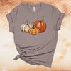 Fall Shirt, Cute Pattern Pumpkins, Pumpkin Trio, Fall Shirt, Premium Soft Unisex Tee, Plus Size 2x, 3x, 4x Plus Size Available