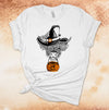 Halloween Shirt, Cow Witch With Pumpkin Bucket, Witch Hat, Halloween Cow, Premium Soft  Unisex Tee, Plus Size 2x, 3x, 4x Plus Size Available