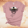 Fishing Boat Captain Cow, Fishing Cow, Highland Cow, Premium Soft Unisex Tee, Plus Size 2x, 3x, 4x Plus Size Available