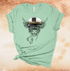 Fishing Boat Captain Cow, Fishing Cow, Highland Cow, Premium Soft Unisex Tee, Plus Size 2x, 3x, 4x Plus Size Available