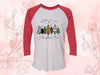 Rockin Around The Christmas Tree, Plaid And Leopard Christmas Trees, Next Level Raglan Three Quarter Sleeve, Choice Of Colors