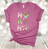 Ho Ho Ho, Dog Paw Prints, Christmas Dogs, Pastel Dog Print, Fun Christmas Design, Premium Cotton Unisex Tee, Plus Size 2x, 3x, 4x