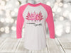 Tis The Season To Sparkle, Pink Christmas, Christmas Raglan, Next Level Raglan Three Quarter Sleeve